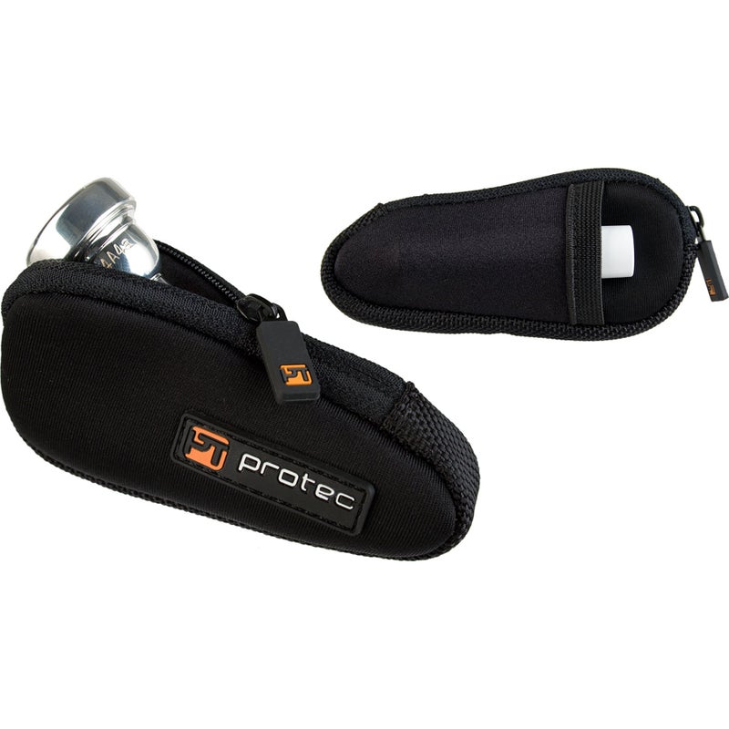 Pro-Tec Protec Trumpet/Small Brass Single Neoprene Mouthpiece Pouch with Zipper Closure - Black, Model N203 - Image 1